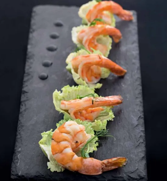 Креветки с чесноком